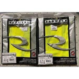Radwear High Visibility SV2 Economy Safety Vest, 3X Large, Pack Of 2